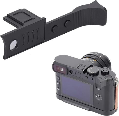 Metal Thumbs Up Grip for Leica Q3 Q2, Thumb Up Rest Hand Grip with Hot Shoe Cover Cap Protector for Leica Q3/Q2 Camera Accessories, Better Balance and Comfortable Secure Grip (Black) in Saudi Arabia