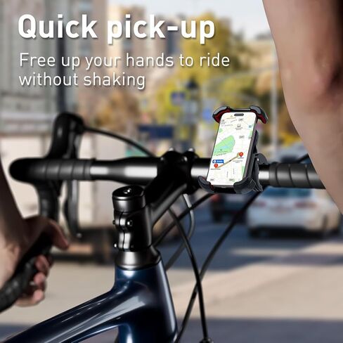 حامل هاتف لامار قابل للتعديل 360 درجة للدراجات النارية والدراجات - حامل المقود متوافق مع iPhone 15/14/13 وجميع الهواتف الذكية 4.7-6.7 بوصة، مناسب عالمي للسكوتر والدراجة الإلكترونية in Saudi Arabia