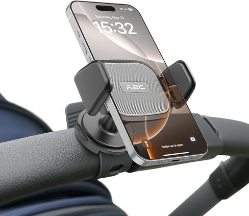 A2C Hand-Free Stroller Phone Holder, Adjustable Strap Fits 0.5-1.5 inches Handlebars, Universal Phone Mount forGym Equipment,Treadmill, Peloton Exercise Bikes, Compatible with 4.7-6.9" Smartphones in Saudi Arabia