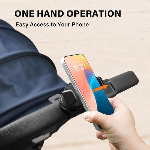 A2C Hand-Free Stroller Phone Holder, Adjustable Strap Fits 0.5-1.5 inches Handlebars, Universal Phone Mount forGym Equipment,Treadmill, Peloton Exercise Bikes, Compatible with 4.7-6.9" Smartphones in Saudi Arabia