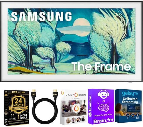 Samsung QN43LS03FKIT 43 inch The Frame LS03F QLED 4K Smart TV Bundle, Quantum HDR, Art Mode, Slim Fit Wall Mount, Alex in Kuwait