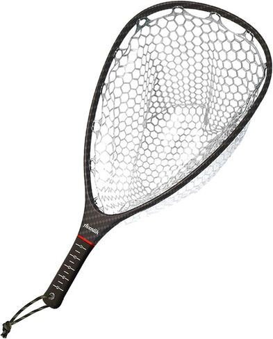 Riverruns Carbon Fiber Landing Net - Fly Floating Fishing Net with Soft Rubber Trout Net and Measuring Lines on The Handle - Lightweight and Durable in Saudi Arabia