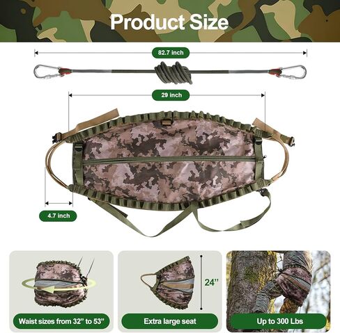 Full Mobile Tree Saddle Hunting System Kit:Climbing Sticks, Saddle, Climbing Stick Aider in Saudi Arabia