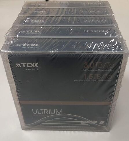 TDK LTO5 Ultrium 1.5 تيرابايت/3 تيرابايت مع حافظة - 5 عبوات in Saudi Arabia