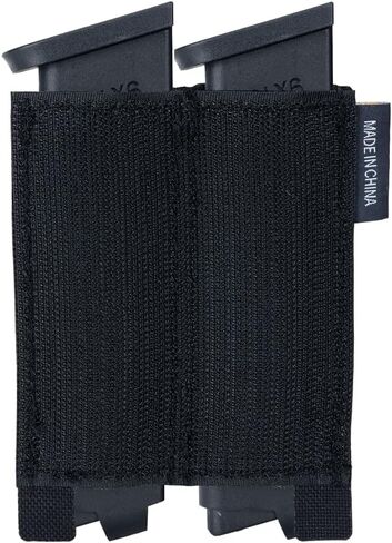 IDOGEAR Double 9mm Pistol Magazines Holder Elastic .45 Mag Holder with Hook Panel Attachment for MK5/D3CRM Chest Rig in Saudi Arabia