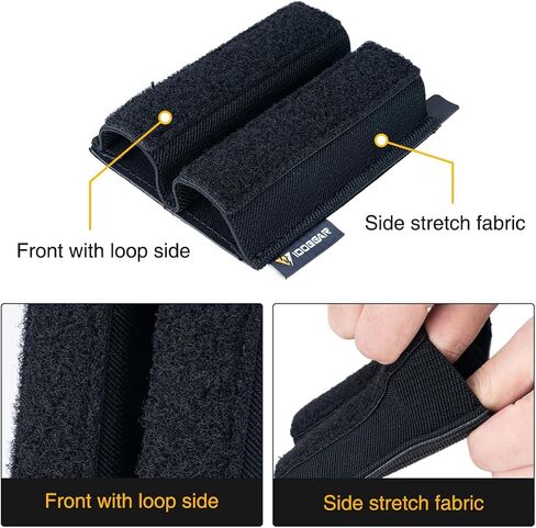IDOGEAR Double 9mm Pistol Magazines Holder Elastic .45 Mag Holder with Hook Panel Attachment for MK5/D3CRM Chest Rig in Saudi Arabia