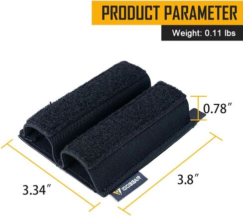 IDOGEAR Double 9mm Pistol Magazines Holder Elastic .45 Mag Holder with Hook Panel Attachment for MK5/D3CRM Chest Rig in Saudi Arabia