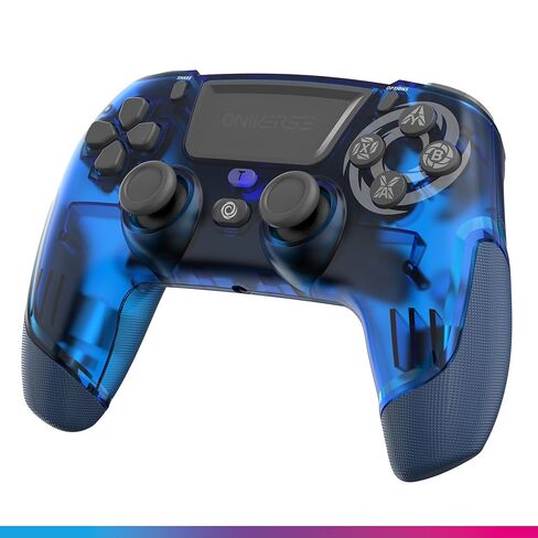وحدة تحكم لاسلكية Oniverse لجهاز PS4 PS3 PC ANDROID iOS، مخرج سماعة الرأس، عصا التحكم بتأثير القاعة، بطارية قابلة لإعادة الشحن 1000 مللي أمبير في الساعة، أزرار ماكرو، Revolt Neptune Blue in Saudi Arabia