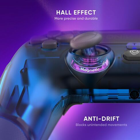 وحدة تحكم لاسلكية Oniverse لجهاز PS4 PS3 PC ANDROID iOS، مخرج سماعة الرأس، عصا التحكم بتأثير القاعة، بطارية قابلة لإعادة الشحن 1000 مللي أمبير في الساعة، أزرار ماكرو، Revolt Neptune Blue in Saudi Arabia