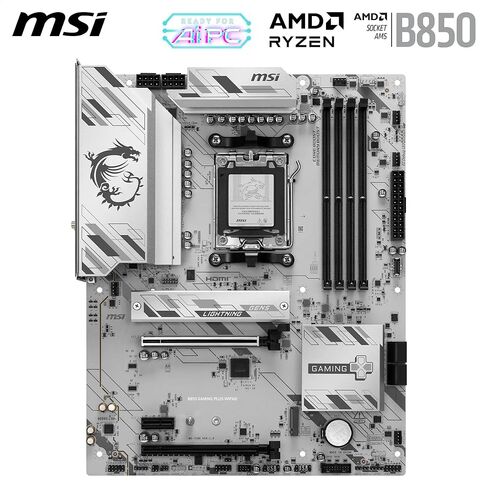 اللوحة الأم MSI B850 Gaming Plus WIFI6E، ATX - تدعم معالجات AMD Ryzen 9000/8000 / 7000، AM5 - DDR5 Memory Boost 8200+ MT/s (OC)، PCIe 4.0 x16، M.2 Gen5، Wi-Fi 6E، 2.5G LAN in Saudi Arabia