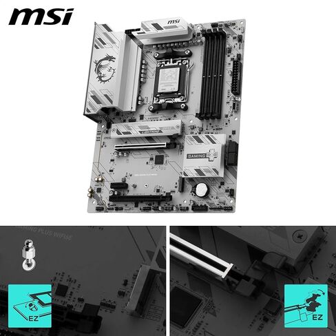 اللوحة الأم MSI B850 Gaming Plus WIFI6E، ATX - تدعم معالجات AMD Ryzen 9000/8000 / 7000، AM5 - DDR5 Memory Boost 8200+ MT/s (OC)، PCIe 4.0 x16، M.2 Gen5، Wi-Fi 6E، 2.5G LAN in Saudi Arabia