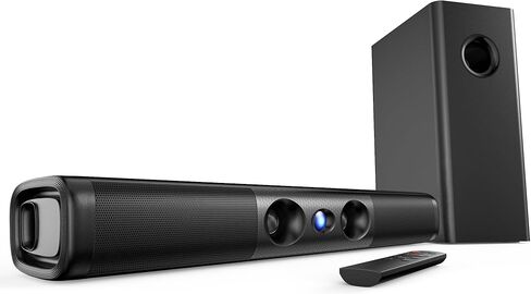 شريط صوت للتلفزيون الذكي، مكبر صوت 3.1 قناة مع مضخم صوت سلكي، صوت جهير عميق 100 وات، TV-ARC/بصري/AUX/بلوتوث 5.3، نظام صوت محيطي للتلفزيون وأجهزة الكمبيوتر/الألعاب/أجهزة العرض in Kuwait