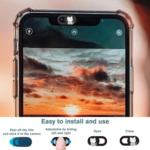 6Pcs 6 Styles Cat Camera Cover Slide Cute Animal Design Privacy Guard Webcam Protector Camera Blocker for Laptop Desktop Computer Tablet Phone Notebook Mini PC Accessories Home Office Use in Kuwait