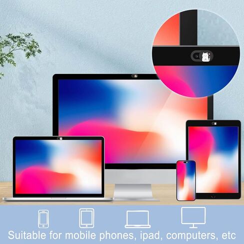 6Pcs 6 Styles Cat Camera Cover Slide Cute Animal Design Privacy Guard Webcam Protector Camera Blocker for Laptop Desktop Computer Tablet Phone Notebook Mini PC Accessories Home Office Use in Kuwait