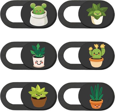 6Pcs 6 Styles Cat Camera Cover Slide Cute Animal Design Privacy Guard Webcam Protector Camera Blocker for Laptop Desktop Computer Tablet Phone Notebook Mini PC Accessories Home Office Use in Kuwait