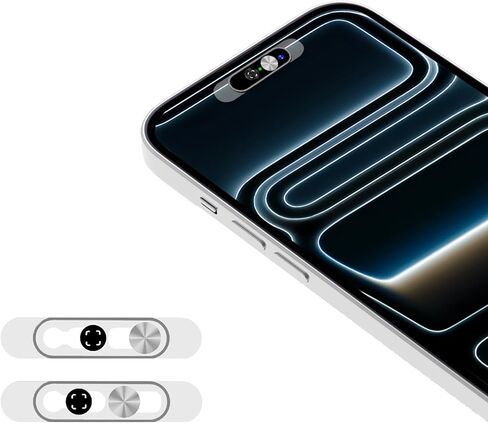 غطاء كاميرا أمامية متوافق مع هواتف iPhone 17/17 Air/17Pro/17Pro Max/16/16Plus/16Pro/16Pro Max/15/15Plus/15Pro/15Pro Max/14Pro/14 Pro Max، التعرف على الوجه المفتوح/المغلق، حماية الخصوصية والأمان - فضي in Saudi Arabia