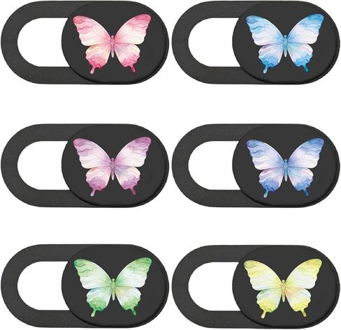 6Pcs 6 Styles Cat Camera Cover Slide Cute Animal Design Privacy Guard Webcam Protector Camera Blocker for Laptop Desktop Computer Tablet Phone Notebook Mini PC Accessories Home Office Use in Kuwait