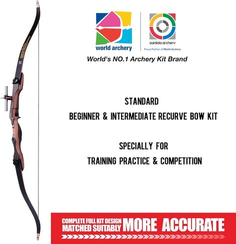 مجموعة القوس الطويل Sanlida Archery Royal X8 مقاس 68 بوصة بوزن 45 رطلًا ومجموعة القوس المنحني النبيلة مقاس 62 بوصة بوزن 24 رطلًا in Kuwait