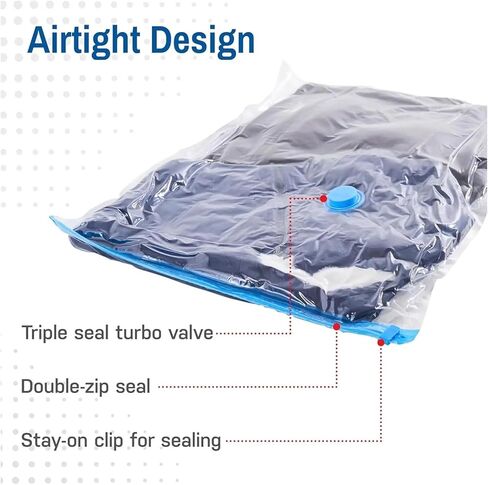 20-Pack Vacuum Storage Bags for Bedding & Clothes with Hand Pump - Space Saver Set in Saudi Arabia