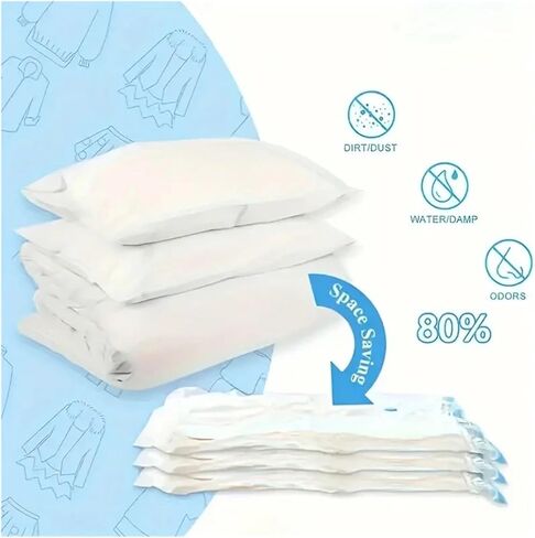 10-Pack Electric Pump Vacuum Bags - Double-Zipper Seal Storage Bags, suitable for quilts, clothes, mattresses, blankets. in Saudi Arabia