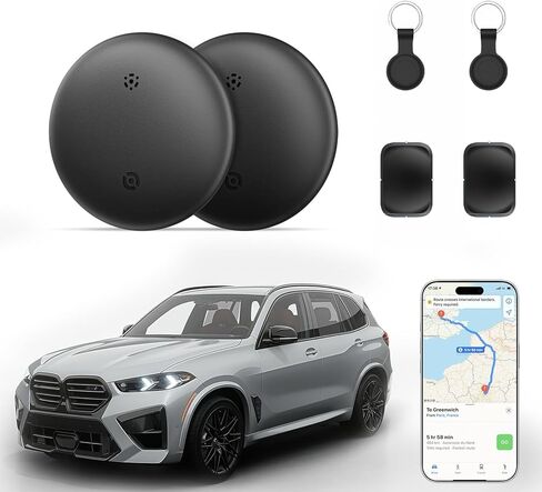 جهاز تعقب GPS للمركبات، يعمل مع Android وiOS Apple Find My، بدون رسوم شهرية أو اشتراك، جهاز تتبع مغناطيسي مخفي للسيارة، مكتشف العلامات الذكية الصغيرة للدراجات النارية والمفاتيح وحقائب السفر والأمتعة in Saudi Arabia