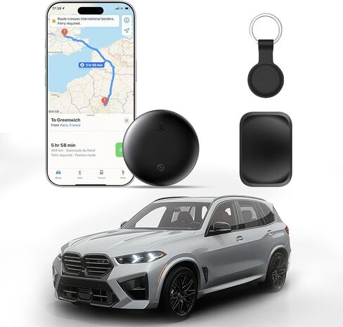 جهاز تعقب GPS للمركبات، يعمل مع Android وiOS Apple Find My، بدون رسوم شهرية أو اشتراك، جهاز تتبع مغناطيسي مخفي للسيارة، مكتشف العلامات الذكية الصغيرة للدراجات النارية والمفاتيح وحقائب السفر والأمتعة in Kuwait