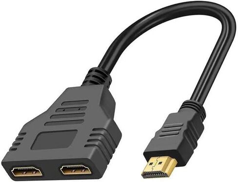 Hididi HDMI Splitter Adapter Cable, 1080P 1 in 2 Out, HDMI Male to 2 Female 1 to 2 Way Cable for HDTV, LCD Monitor in Kuwait