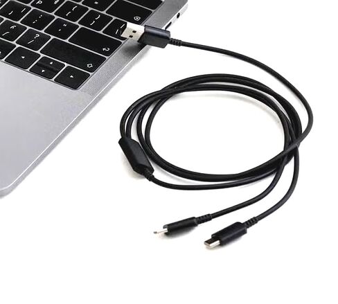كابل شحن USB-A إلى Type-C، 15 وات، طول 1.2 متر، شحن مزدوج متزامن، أسود in Kuwait