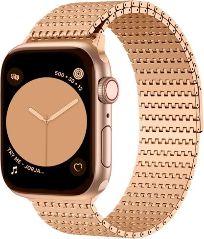 Magnetic Mesh Loop Band Compatible with Apple Watch Band 49mm 46mm 45mm 44mm 42mm 40mm 41mm 38mm Men Women, Stainless Steel Adjustable Metal Strap for iWatch Series 10 9 8 7 6 5 4 3 2 1 Ultra SE in Saudi Arabia