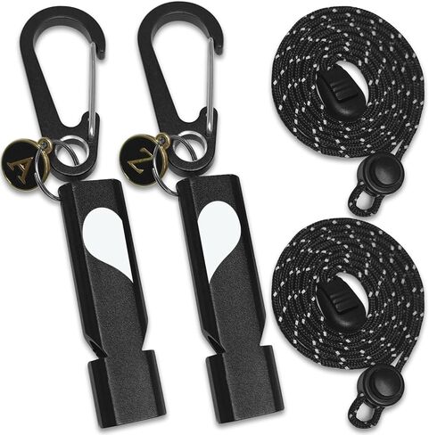 صفارات طوارئ من الألومنيوم المغطاة بالقلب لها/له ، وهو زوج من صفارات مخصصة مع سلاسل المفاتيح وحبل الرقبة ، من أجل الإنقاذ ، التدريب ، المشي لمسافات طويلة ، EDC في الهواء الطلق ، الرياضة ، متعددة الألوان in Kuwait