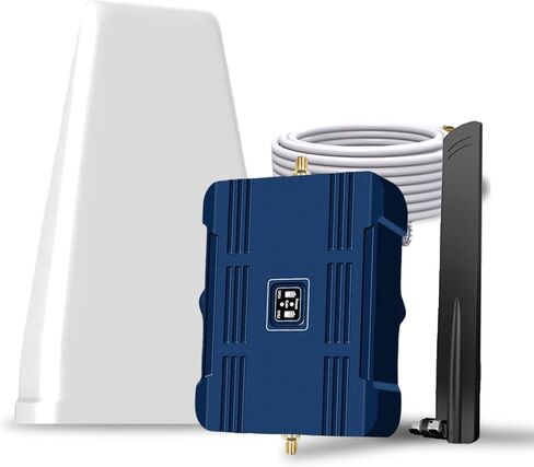 الداعم للهواتف المحمولة للمنزل ، حتى 2500 قدم مربع ، داعم إشارة الهاتف الخليوي للنطاق 5/21/13/17 ، تعزيز 5G 4G LTE 3G بيانات لجميع شركات النقل الأمريكية ، FCC المعتمدة (الأزرق الفاتح) in Kuwait