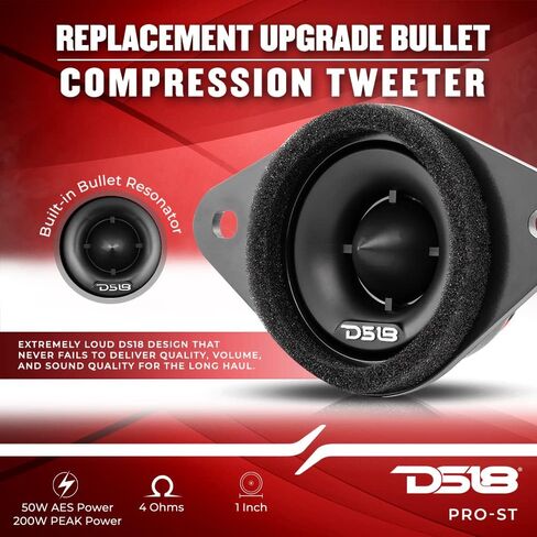 DS18 PRO-ST 1.9 بوصة بديلة ترقية مكبرات الصوت المضغوطة مع Crossovers - مجموعة ترقية مكبر الصوت OEM للسيارة للعديد من موديلات Subaru/Toyota - استبدال H631SFJ101 وH631SFJ100 (زوج) (متجدد) in Kuwait