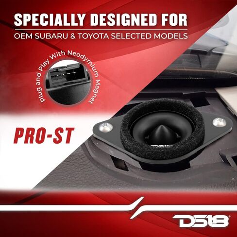 DS18 PRO-ST 1.9 بوصة بديلة ترقية مكبرات الصوت المضغوطة مع Crossovers - مجموعة ترقية مكبر الصوت OEM للسيارة للعديد من موديلات Subaru/Toyota - استبدال H631SFJ101 وH631SFJ100 (زوج) (متجدد) in Kuwait
