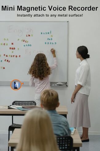 مسجل صوت صغير - مسجل صوت رقمي سعة 64 جيجابايت مع تشغيل - جهاز تسجيل صغير متواصل لمدة 45 ساعة - مسجل صوت مغناطيسي محمول للمحاضرات والاجتماعات والمقابلات والكلية والعمل in Kuwait