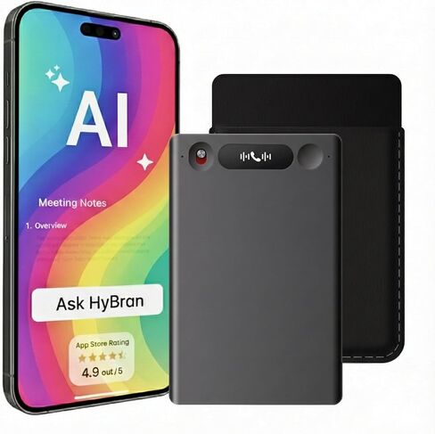 AI Voice Recorder for Phone Calls, Meetings & Lectures | Smart AI Note-Taking Device with Dedicated App for Transcription, Summary & Notes | Magnetic Case, 32GB (Up to 2000 Hours) | PDF Summary in Kuwait