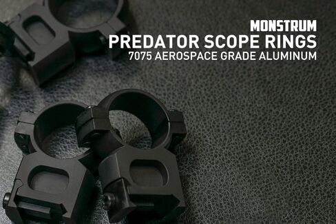 حلقات نطاق الألومنيوم Monstrum Predator عالية الأداء 7075 | قاعدة بيكاتيني | 30 ملم | ملف تعريف متوسط in Saudi Arabia