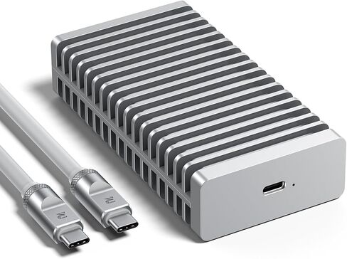 RayCue 40Gbps M.2 NVMe Enclosure with Aluminum Double-Sided Fin Heat Dissipation, External SSD Case for Mac, Windows, Compatible with USB 4/3.2/2.0 (SSD Not Included) in Kuwait