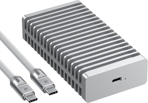 حاوية RayCue 40 جيجابت في الثانية M.2 NVMe مع تبديد حرارة من الألومنيوم على الوجهين، حافظة SSD خارجية لأجهزة Mac، Windows، متوافقة مع USB 4/3.2/2.0 (SSD غير متضمنة) in Saudi Arabia