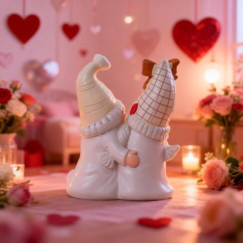 Cute Coffee Gnomes Figure Decorations Coffee Gifts Swedish Christmas Statue Decorations Home Kitchen Decor (White) in Saudi Arabia