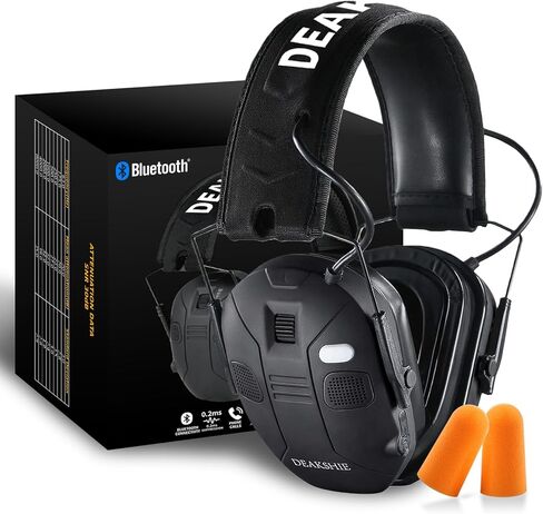 Bluetooth Shooting Earmuffs, Gel Ear Pads for All-Day Comfort, 6X Sound Amplification, 30dB SNR Hearing Protection for Hunting Shooting Range & Tactical Use – Green in Saudi Arabia