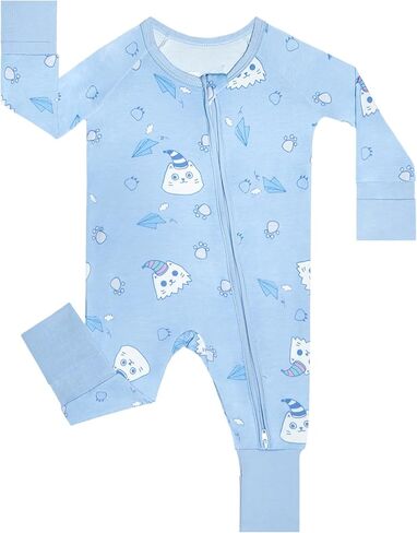 بيجامة GUISBY للأولاد الرضع Sleep N Play، ملابس أطفال، كم طويل، بدون قدم، Newborn-2T in Saudi Arabia