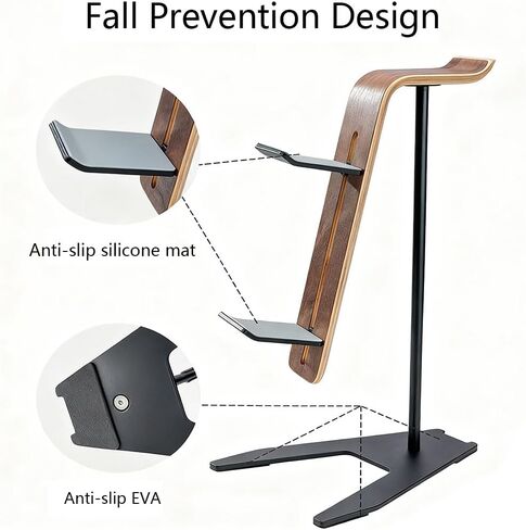 Controller Stand and Headphone Stand, Creative Wooden Controller Holder for Game Room Décor, Controller Stand for Desk, Fit Xbox, PS4, PS5 in Saudi Arabia