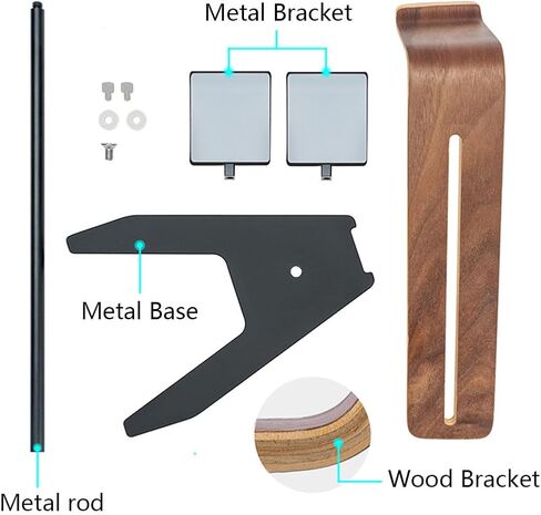 Controller Stand and Headphone Stand, Creative Wooden Controller Holder for Game Room Décor, Controller Stand for Desk, Fit Xbox, PS4, PS5 in Saudi Arabia