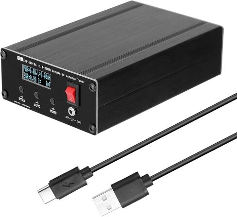 موالف هوائي ATU100 1.8-50 ميجا هرتز tic على الموجات القصيرة USB من النوع C قابل لإعادة الشحن مع جهاز اختبار موالف هوائي شاشة OLED مقاس 0.91 بوصة لمختبر المنزل والمصنع التلقائي in Saudi Arabia