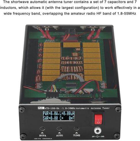 موالف هوائي ATU100 1.8-50 ميجا هرتز tic على الموجات القصيرة USB من النوع C قابل لإعادة الشحن مع جهاز اختبار موالف هوائي شاشة OLED مقاس 0.91 بوصة لمختبر المنزل والمصنع التلقائي in Saudi Arabia
