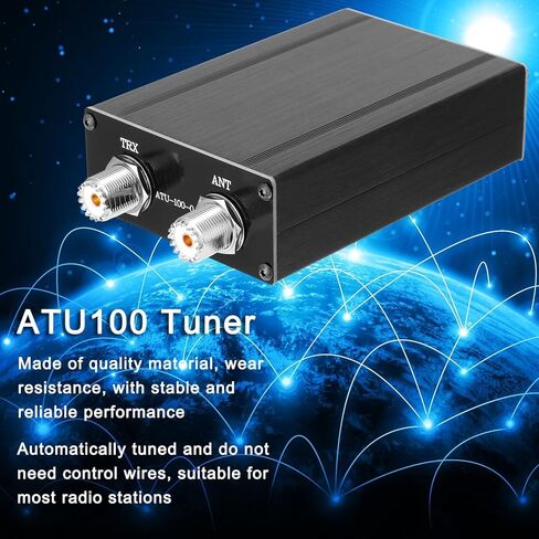 موالف هوائي ATU100 1.8-50 ميجا هرتز tic على الموجات القصيرة USB من النوع C قابل لإعادة الشحن مع جهاز اختبار موالف هوائي شاشة OLED مقاس 0.91 بوصة لمختبر المنزل والمصنع التلقائي in Saudi Arabia