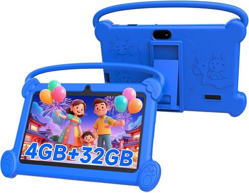 Kids Tablet 7 inch 3-9 for Kids,32GB ROM Toddler with Shockproof Case,Kids Android Software Installed Netflix,YoutTube, aiwawa Apps Parent Controls,Dual Camra, WiFi,FM, GPS (Pink) in Kuwait
