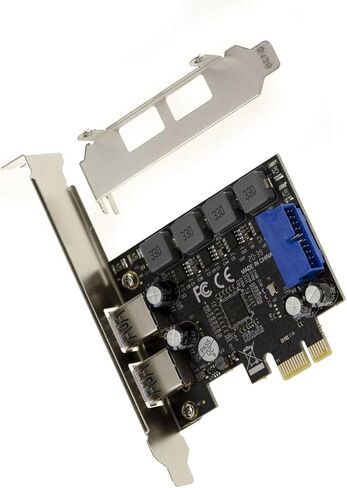 ODYPC PCIe USB 3.0 2 منافذ 5 جيجابت في الثانية A+ محول USB داخلي بطاقة توسيع سريعة مع موصل 19 نقطة واجهة ذاتية الطاقة لأجهزة الكمبيوتر المكتبية التي تعمل بنظام Windows NEC720201 in Kuwait