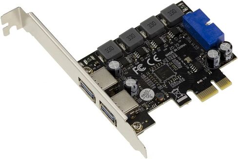 ODYPC PCIe USB 3.0 2 منافذ 5 جيجابت في الثانية A+ محول USB داخلي بطاقة توسيع سريعة مع موصل 19 نقطة واجهة ذاتية الطاقة لأجهزة الكمبيوتر المكتبية التي تعمل بنظام Windows NEC720201 in Kuwait