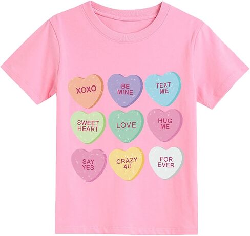 Todder Boys Girls Valentine's Shirt Kids Family Celebration Gifts Tees Tops 2-7 Years in Saudi Arabia